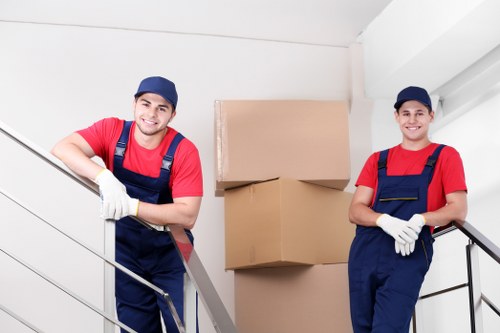 Commercial moving team planning an office relocation in Ilford