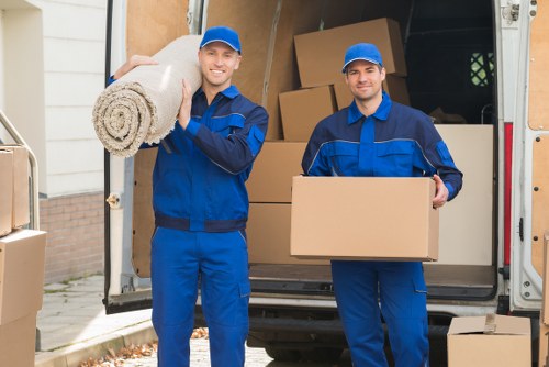 Man and van service navigating residential access in Ilford