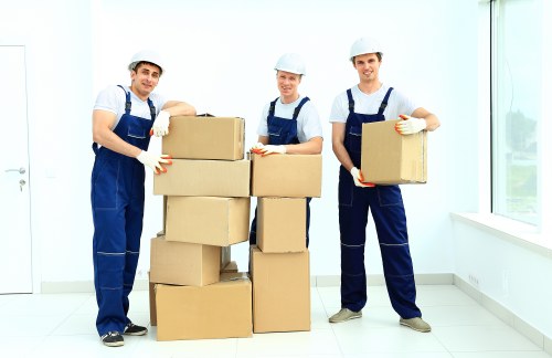Charity donation items and recyclable packaging prepared for reuse