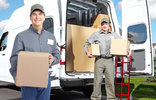 Packing boxes and household items for a home move in Ilford